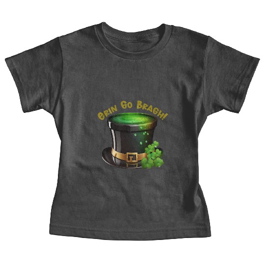 Get Lucky with this 'Erin go Bragh' Top Hat Design Baby Tees