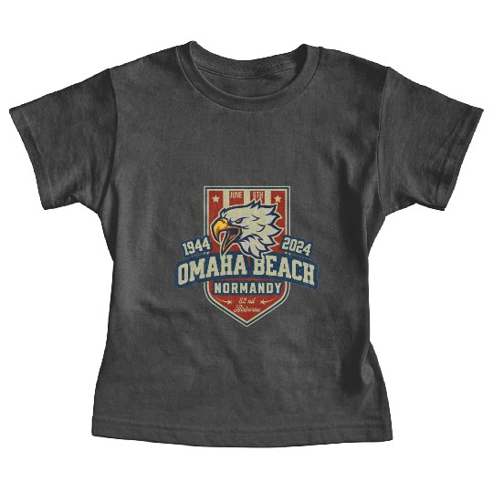 Omaha Beach Normandy D DAY 80 th anniversary Baby Tees