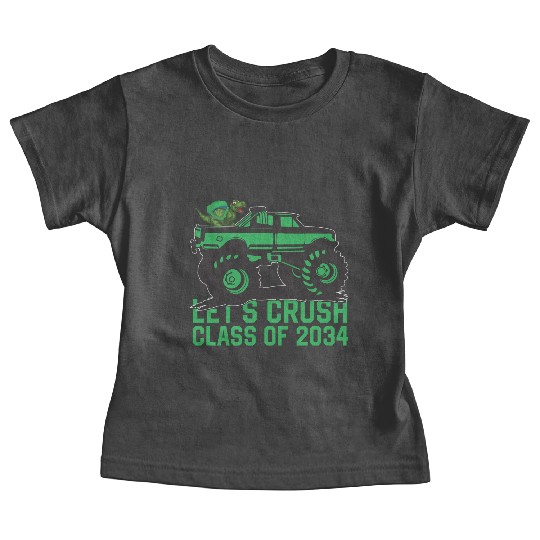 Lets crush class of 2034 dark green vehicle sketch Baby Tees