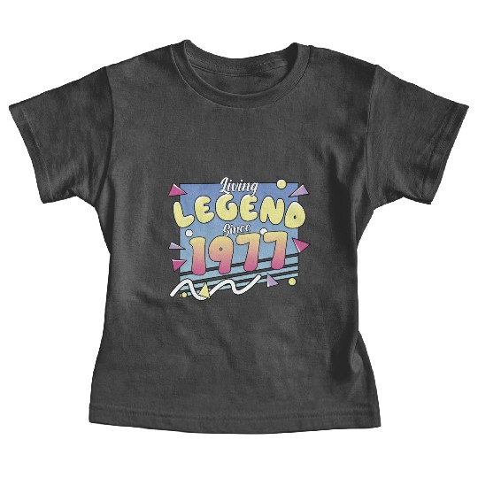 Living Legend Since 1977, 80s Themed Birthday Baby Tees