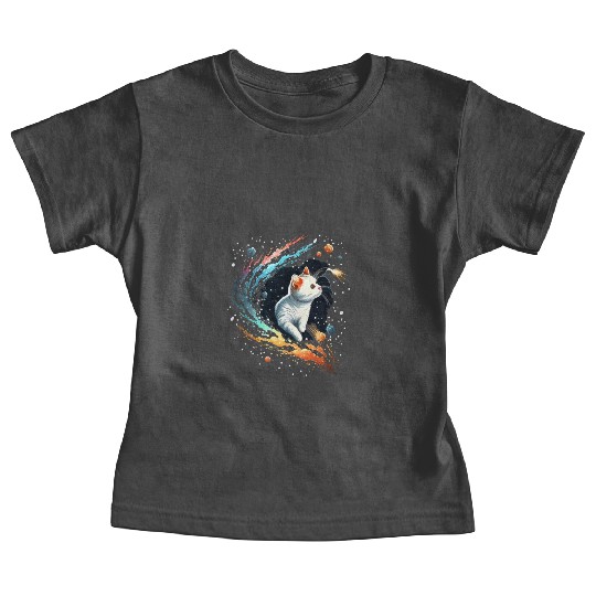 Astronaut Cat or Space Cat on Galaxy Cat Lover Baby Tees