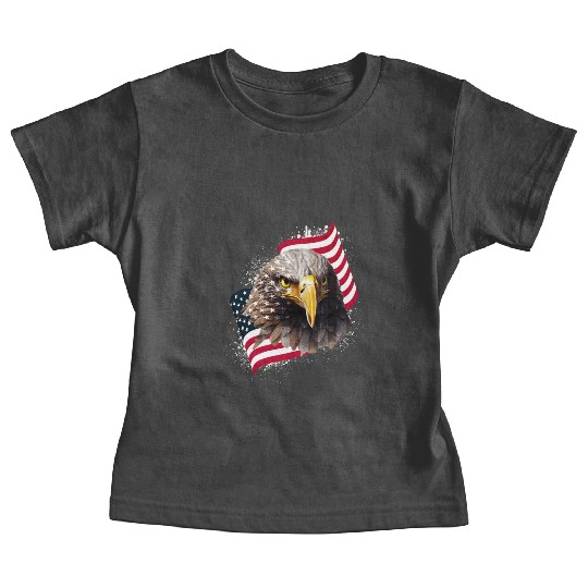 Patriotic Eagle US American Flag Bald Eagle USA Baby Tees