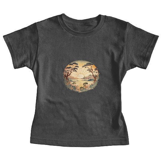 Japanese Sunset Fine Art Baby Tees