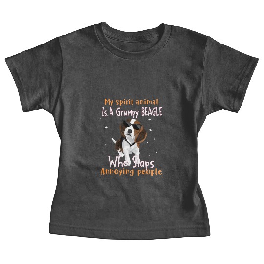 My Spirit animal Is A Grumpy Beagle Baby Tees