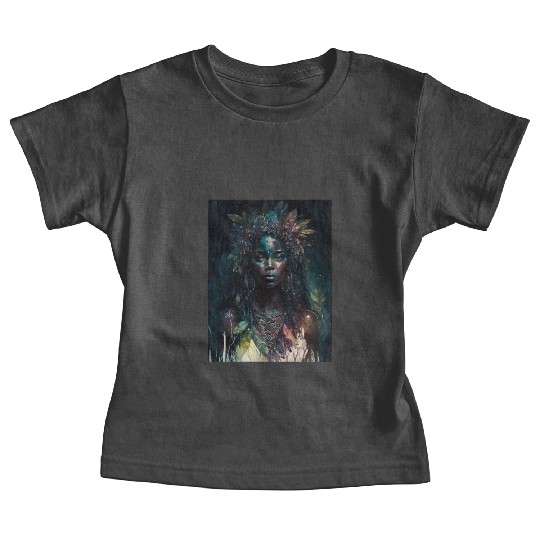 Black Nature Goddess - African American, Woodland Baby Tees