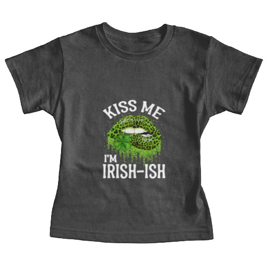 Kiss Me I'm Irish Lips Sexy St Patricks Day Baby Tees