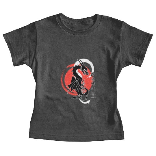 Black dragon, red moon Baby Tees