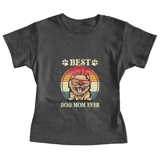 Funny Best Pomeranian Dog Mom For Dog Lover Baby Tees