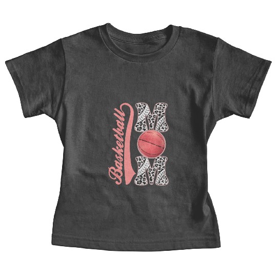 Leopard basketball Mom Women Support kids Players Baby Tees