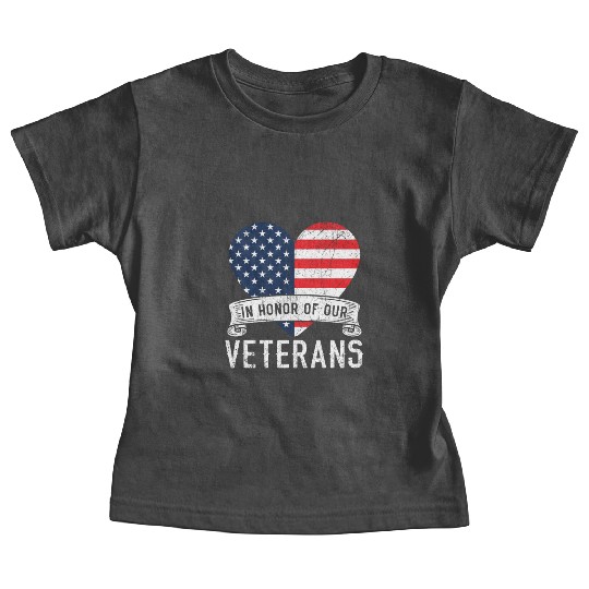 Patriotic Veteran USA Flag American Memorial Day Baby Tees