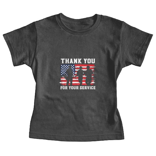 Patriotic Veteran USA Flag American Memorial Day Baby Tees