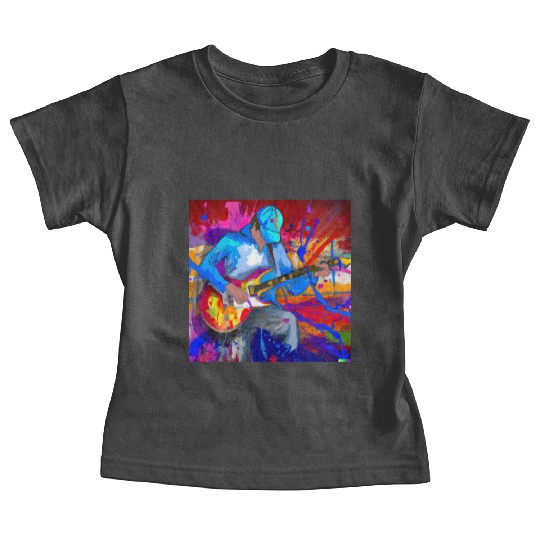 Guitar Player Graffiti Art Baby Tees