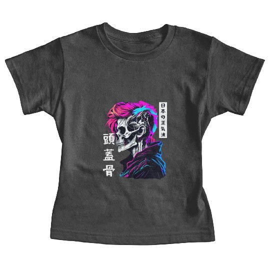 Sad Boy Anime Skull Skeleton Gothic Vaporwave Aest Baby Tees