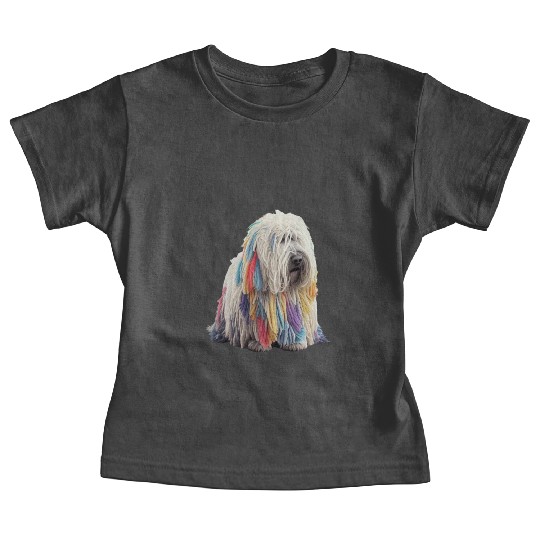 Colorful komondor dog cute doggy Neon breed colore Baby Tees