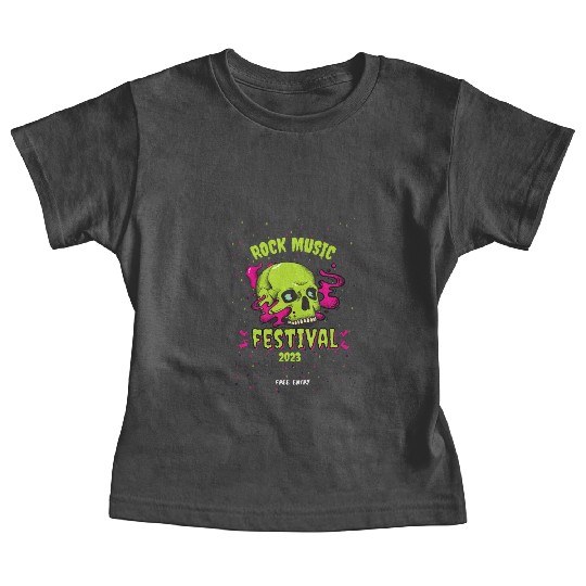 Skull Givin' Raspberry Dk , Rock music Baby Tees