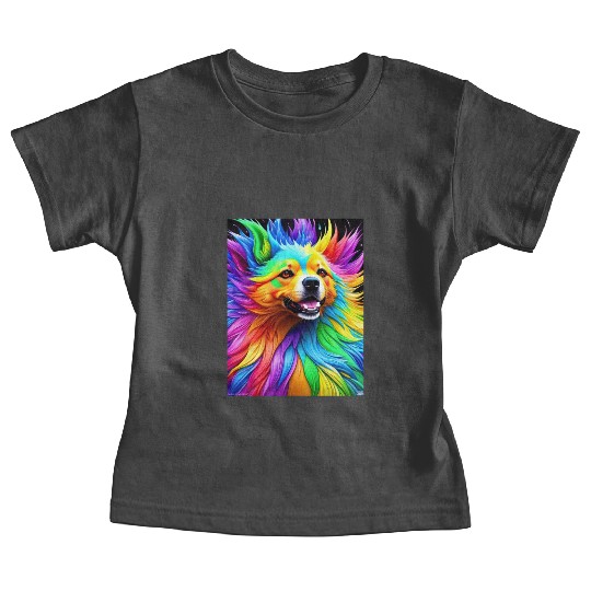 Labrador Retriever with rainbow splashes of colors Baby Tees