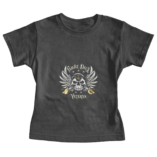Flight Deck Veteran Skull Naval Aviation Design T Baby Tees