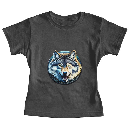 A fierce wolf howling at the moon Baby Tees