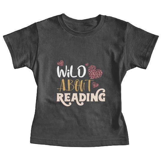 Wild About Reading Leopard Print Book Lover Baby Tees