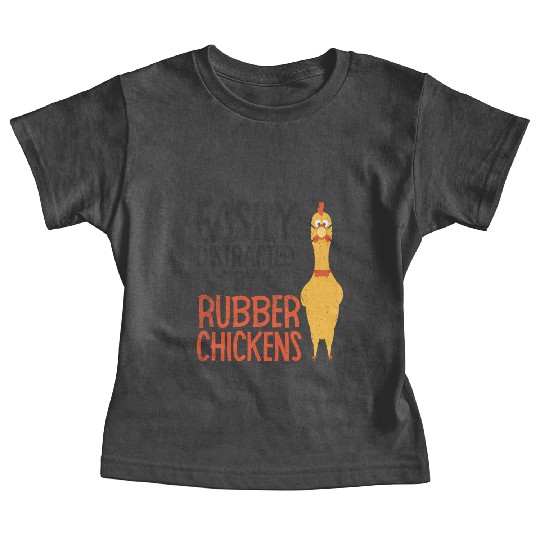 Rubber Chicken Enthusiast Loud Scream Yellow Baby Tees