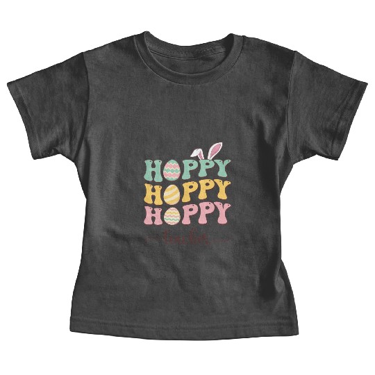 Easter Teacher Bunny Happy Easter Egg Retro Girl Baby Tees