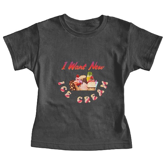 Sweet Gift for Ice Cream Lovers in the Summer Day Baby Tees