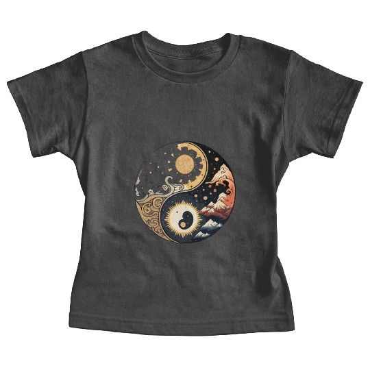 Sun and moon yin yang Baby Tees