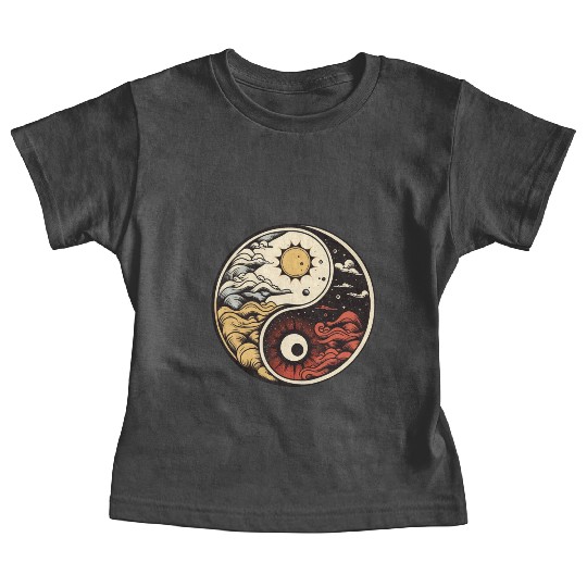 Sun and moon yin yang Baby Tees