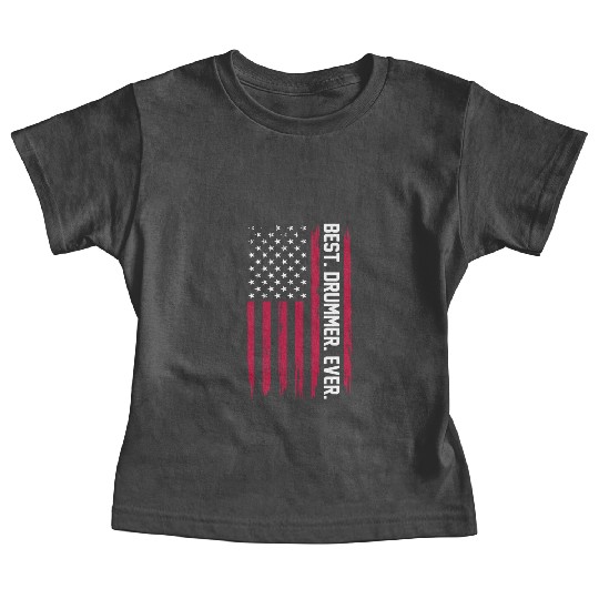 Drummer American Flag Drum Player US Flag Drummer Baby Tees