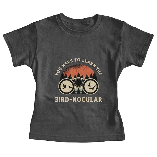 Bird Watching The Bird Nocular Retro Bird Watcher Baby Tees