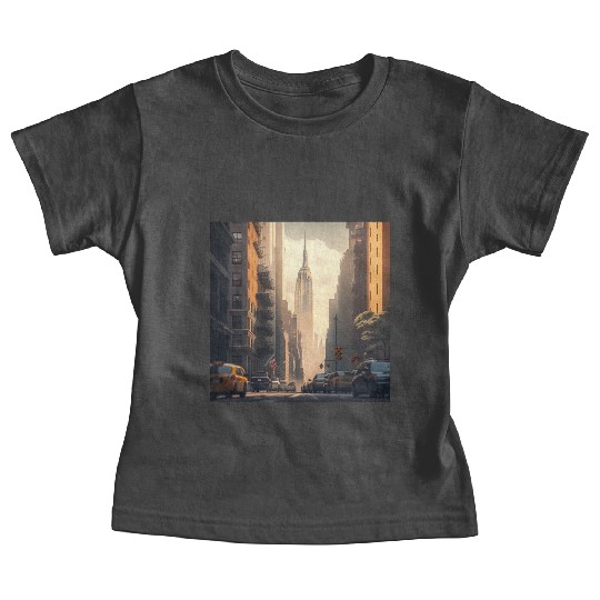 New York City Art Iconic Place Drawing Canvas Baby Tees