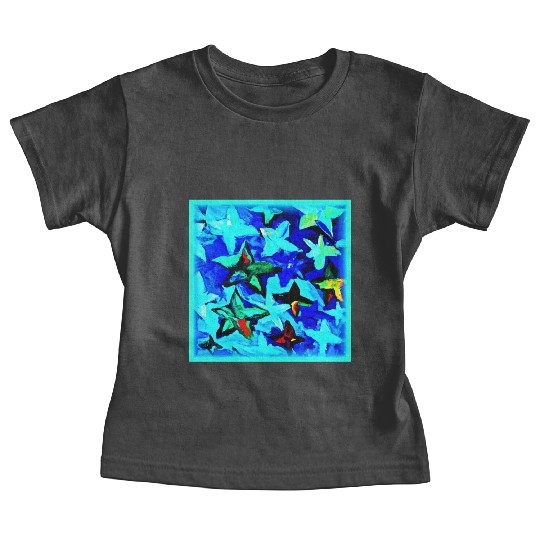 Blue Starry Night Sky Painting. Buy Now Baby Tees