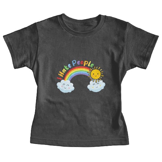 Cute Sun And Cloud I Hate People Baby Tees