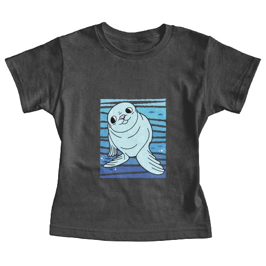 Cartoon Seals I Seal Lion I Kids Seal Baby Tees
