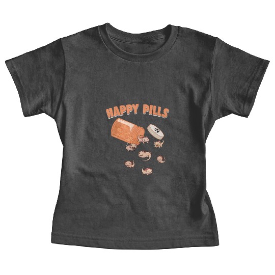 Happy Pills Axolotl Funny Axolotls Lover Humor Pun Baby Tees