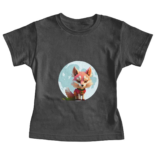 Wolf howling at the moon graphic Baby Tees