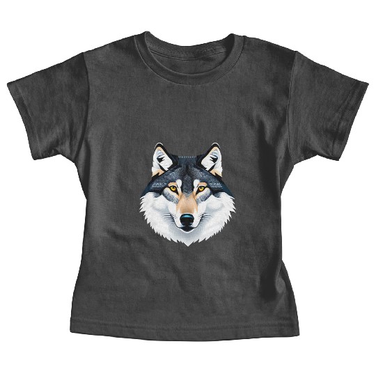 Wolf howling at the moon graphic Baby Tees