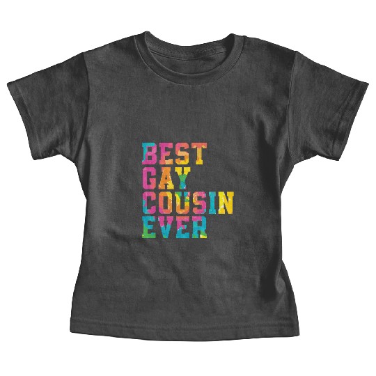 Best Gay Cousin Ever Rainbow Pride Month LGBTQ Gay Baby Tees
