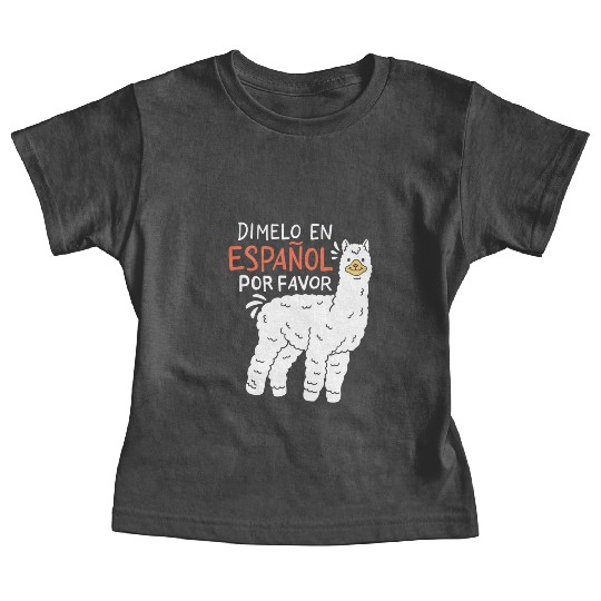 Spanish Teacher Llama Baby Tees