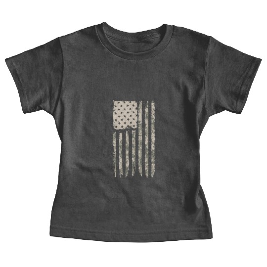 Camouflage American Flag Desert Camo USA Flag Baby Tees