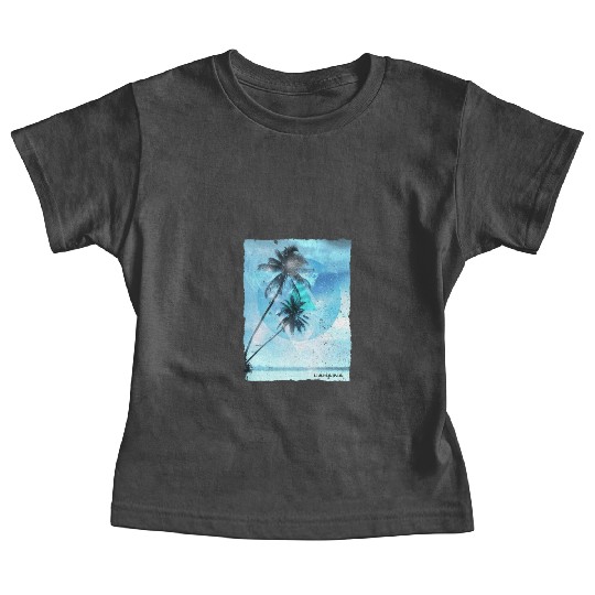 Artistic Lahaina Maui Hawaii Palm Tree Vacation Baby Tees