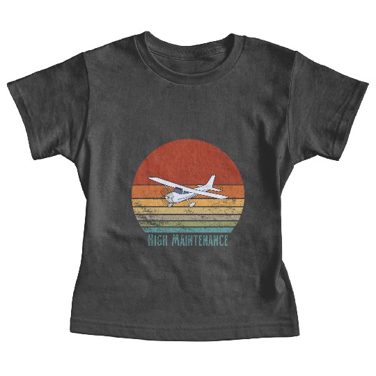 Retro Small Aircraft - High Maintenance Baby Tees