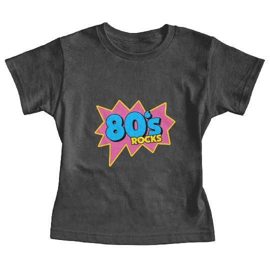 90s 80s Rocks Neon Rubic Cube Cassette Tape Baby Tees