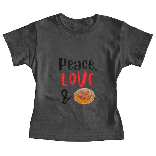 Peace Love and Meatballs Baby Tees