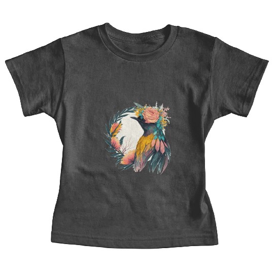 Cute Bird Of Paradise Bird Flower Crown Pet Birds Baby Tees