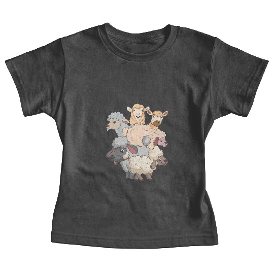 Cute Lamb Farm Animal Lover Farmer Sheep Baby Tees
