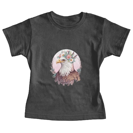 Birds Of Prey Bald Eagle Flower Crown Floral Birdi Baby Tees