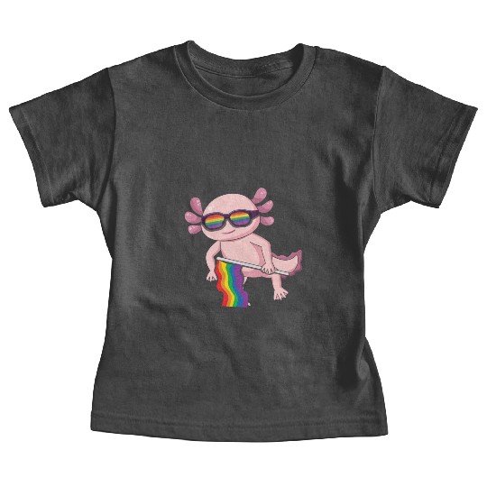 Axolotl Gay LGBTQ Rainbow LGBT Pride Month Baby Tees