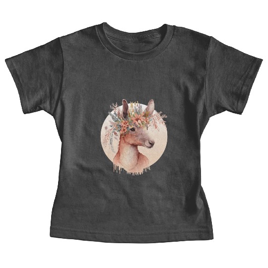 Cute Australian Kangaroo Flower Crown Animal Lover Baby Tees