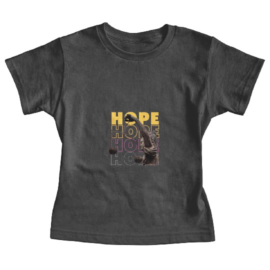 Black and yellow modern hope Baby Tees